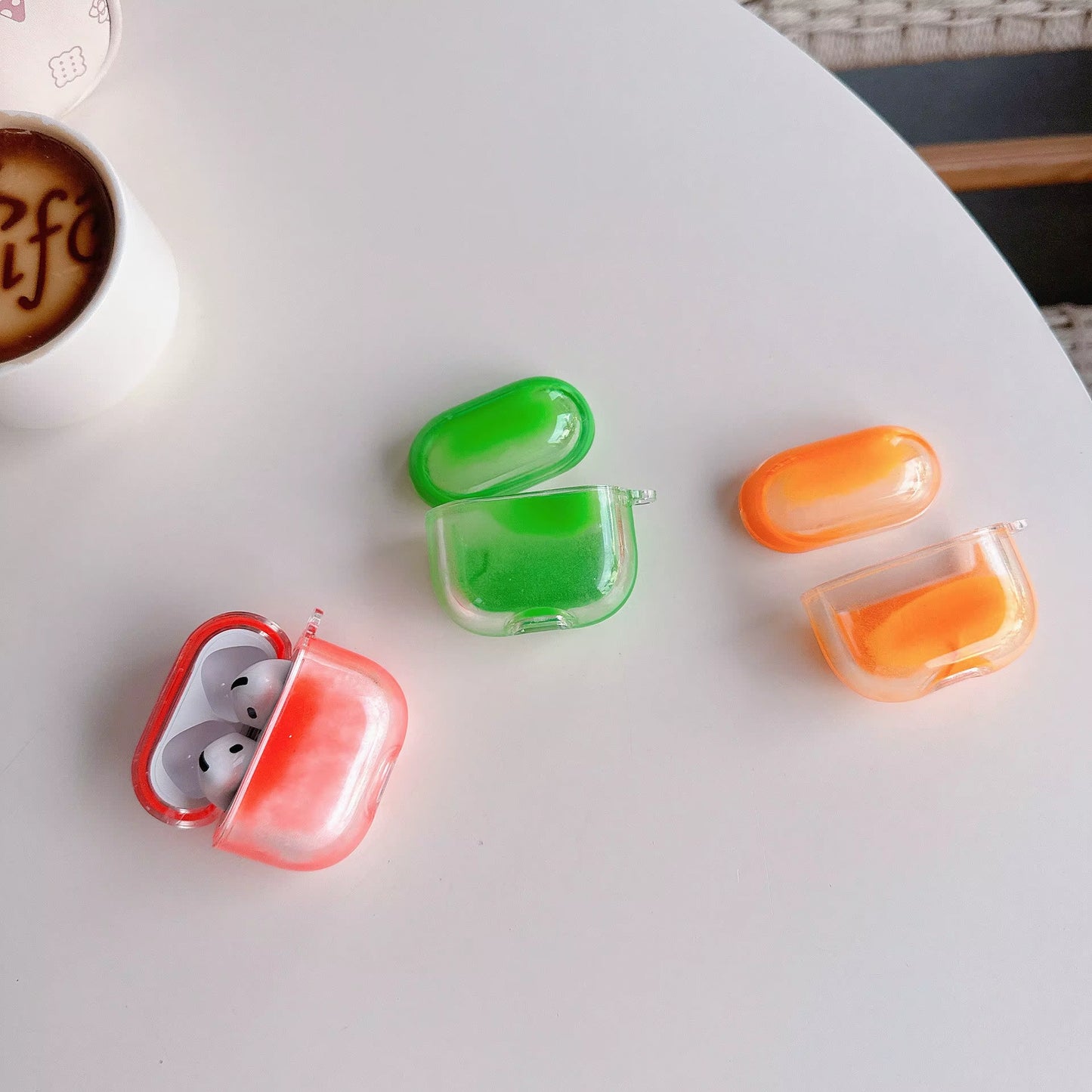 Glow in the Dark for Airpods 4 1 2 3 Pro 2 Case Protective Earphone Cover Luxury Headphone Case Luminous Quicksand