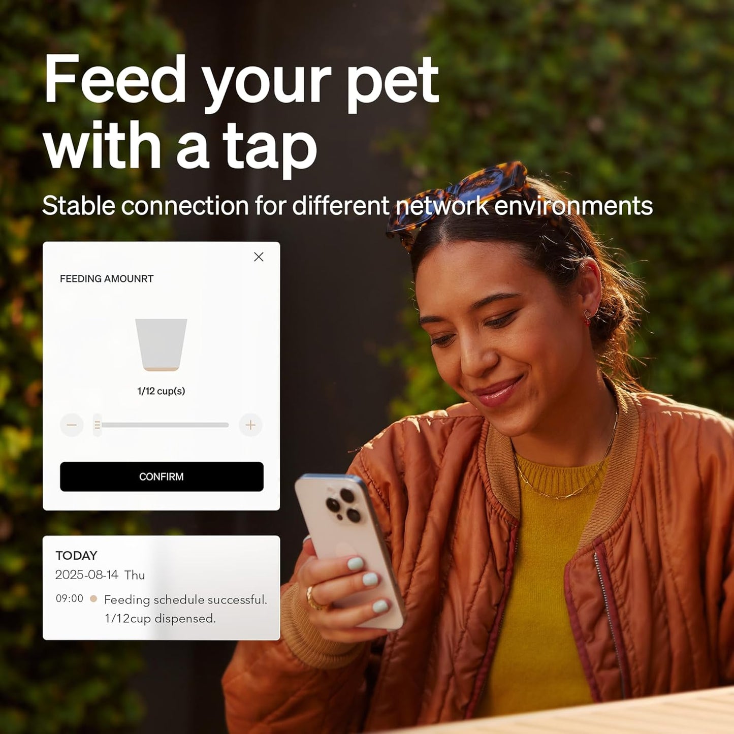 PETLIBRO Automatic Cat Feeder, 5G Wifi Pet Feeder with Freshness Preservation, Timed Cat Feeders for Dry Food, up to 48 Portions 10 Meals per Day, Granary Pet Feeder for Cat/Dog