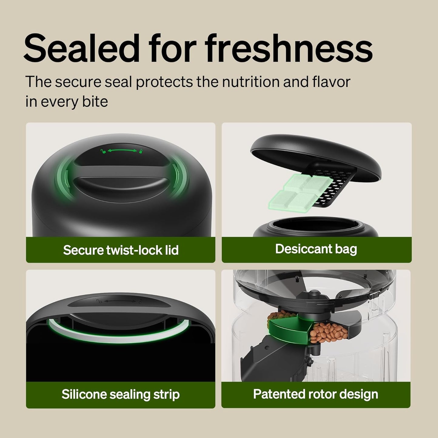 PETLIBRO Automatic Cat Feeder, 5G Wifi Pet Feeder with Freshness Preservation, Timed Cat Feeders for Dry Food, up to 48 Portions 10 Meals per Day, Granary Pet Feeder for Cat/Dog