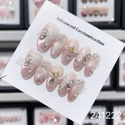 1029- Handmade press on nails fake nails removable