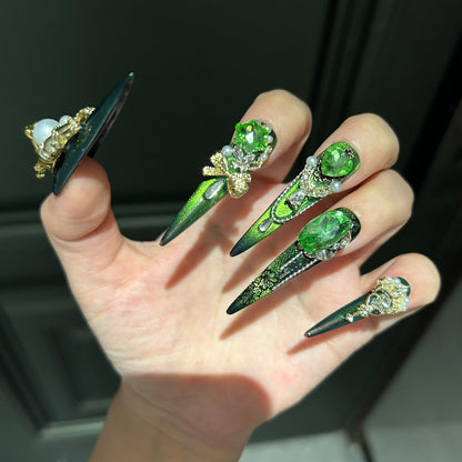0975- Handmade press on nails fake nails removable