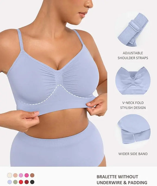 Feelingirl Women'S Wireless Bra Comfort Bralettes No Underwire Unlined Cami Bra Seamless Tshirt Bras Sports Bra Bralette Basic Comfortable Fit Womenswear Everyday up to 44DD Mother’S Day #Summervibes Summervibes