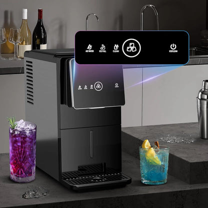 Countertop Nugget Ice Maker, 33LBS/24H, Soft Chewable Nugget Ice Machine With1.8L Removable Water Tank, One-Touch Automatic Ice Dispensing, Self-Cleaning, Black